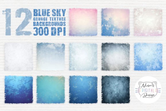 Blue Sky Grunge Texture Backgrounds: Reviving Vintage Charm in Modern Design