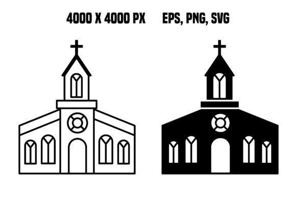 Church Icons: Versatile Vector Building Designs