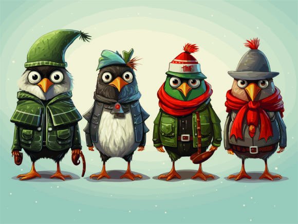 Icon Birds in Christmas: A Design Evaluation