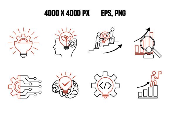 Innovation Icons Set: Vector Tech for Web Design