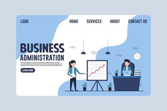 Landing Page Business Administration Design