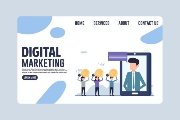Landing Page Digital Marketing Design: The Power of 100% Vector Assets