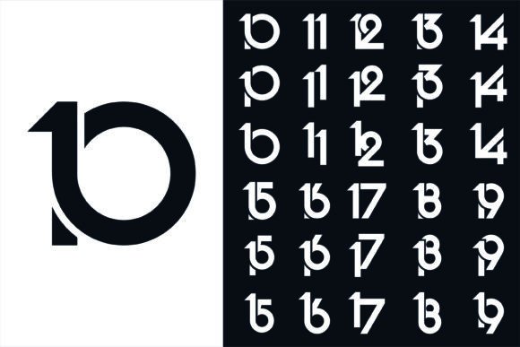 Number 10 to 19 Logo Designs: A Versatile Collection for Modern Branding