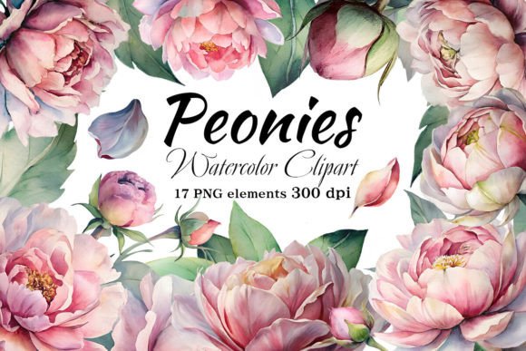 Peonies Watercolor Clipart, PNG: A Practical Evaluation