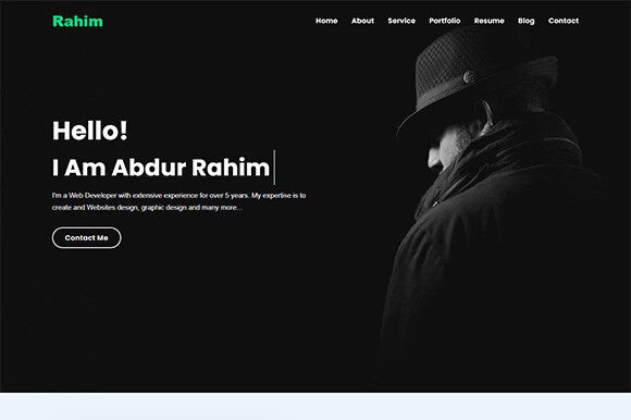 Rahim Personal Portfolio HTML5 Template