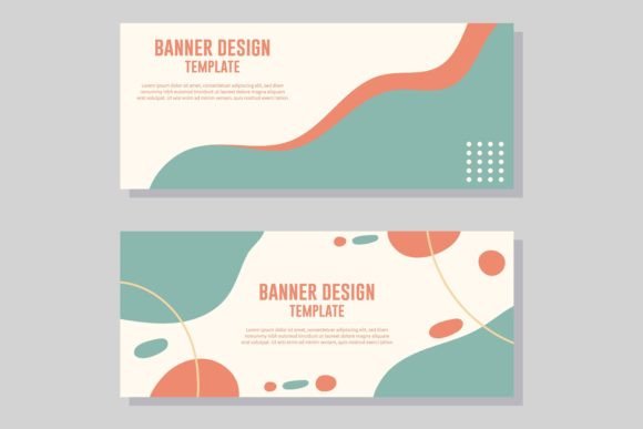 Set of Horizontal Banner Template Design